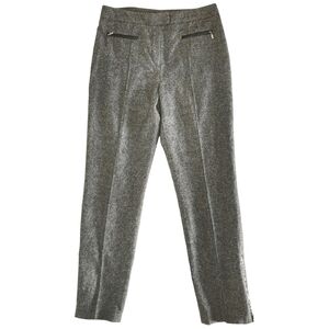 Louben Vintage Wool with Silk Blend Lined Pants in Heathered Grey - Sz  4